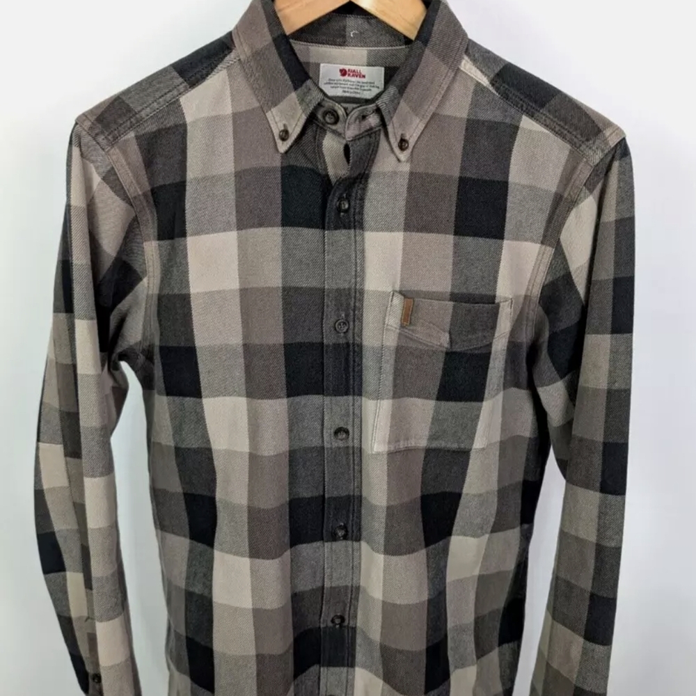 Fjallraven Black and Gray Casual Button Down Shirt